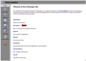 Extensions IVR Manager